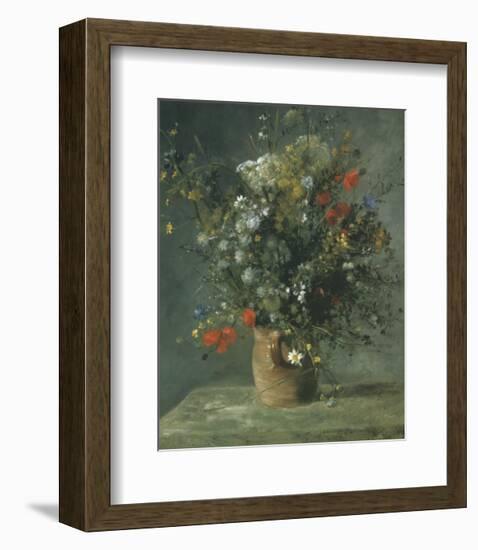 Flowers in a Vase c.1866-Pierre-Auguste Renoir-Framed Art Print