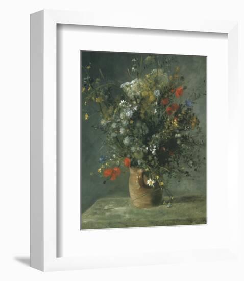 Flowers in a Vase c.1866-Pierre-Auguste Renoir-Framed Art Print