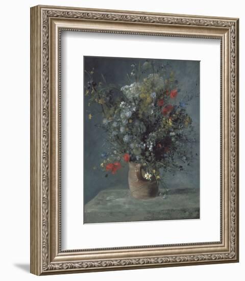 Flowers in a Vase, c. 1866-Pierre-Auguste Renoir-Framed Art Print