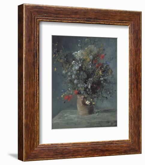 Flowers in a Vase, c. 1866-Pierre-Auguste Renoir-Framed Art Print