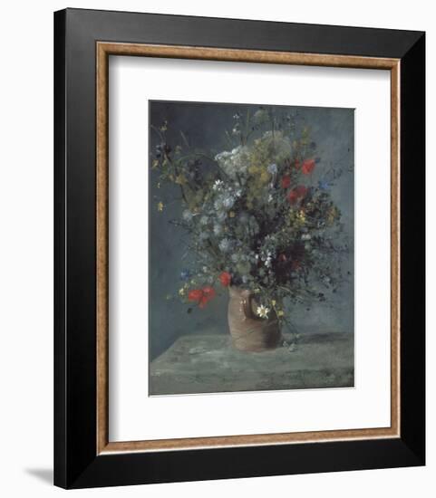 Flowers in a Vase, c. 1866-Pierre-Auguste Renoir-Framed Art Print