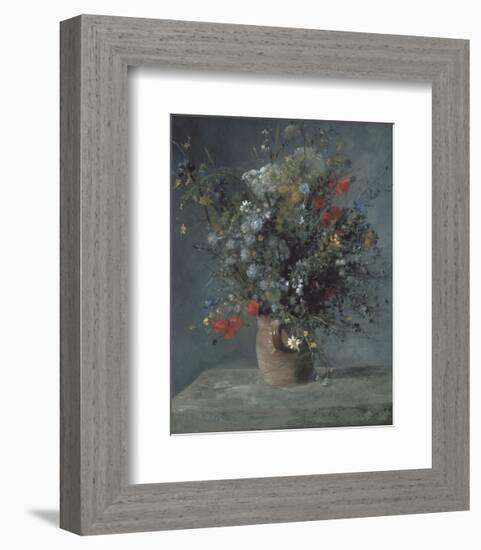 Flowers in a Vase, c. 1866-Pierre-Auguste Renoir-Framed Art Print