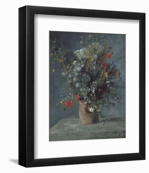 Flowers in a Vase, c. 1866-Pierre-Auguste Renoir-Framed Art Print