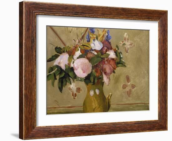 Flowers in a Vase, C. 1886-Paul C?zanne-Framed Giclee Print
