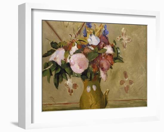 Flowers in a Vase, C. 1886-Paul C?zanne-Framed Giclee Print