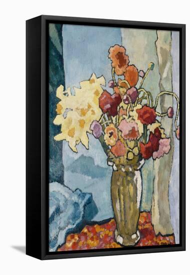 Flowers in a Vase; Fleurs Dans Un Vase, C.1939 (Oil on Canvas)-Louis Valtat-Framed Premier Image Canvas