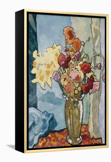 Flowers in a Vase; Fleurs Dans Un Vase, C.1939 (Oil on Canvas)-Louis Valtat-Framed Premier Image Canvas