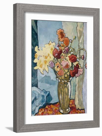 Flowers in a Vase; Fleurs Dans Un Vase, C.1939 (Oil on Canvas)-Louis Valtat-Framed Giclee Print