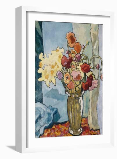 Flowers in a Vase; Fleurs Dans Un Vase, C.1939 (Oil on Canvas)-Louis Valtat-Framed Giclee Print