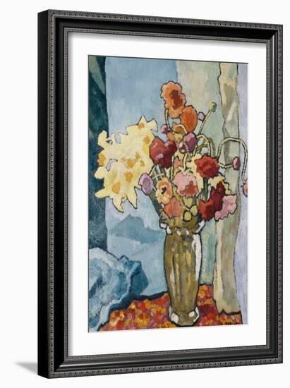 Flowers in a Vase; Fleurs Dans Un Vase, C.1939 (Oil on Canvas)-Louis Valtat-Framed Giclee Print