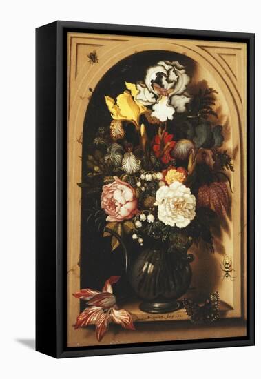 Flowers in a Vase Inside a Niche-Ast Balthasar-Framed Premier Image Canvas