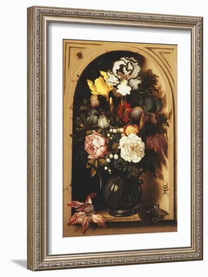 Flowers in a Vase Inside a Niche-Ast Balthasar-Framed Giclee Print