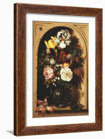 Flowers in a Vase Inside a Niche-Ast Balthasar-Framed Giclee Print