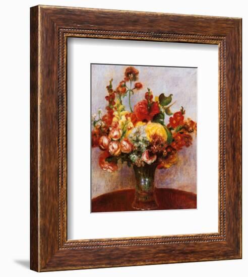 Flowers in a Vase-Pierre-Auguste Renoir-Framed Art Print