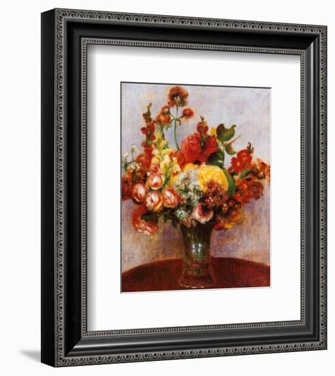 Flowers in a Vase-Pierre-Auguste Renoir-Framed Art Print