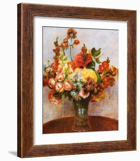 Flowers in a Vase-Pierre-Auguste Renoir-Framed Art Print