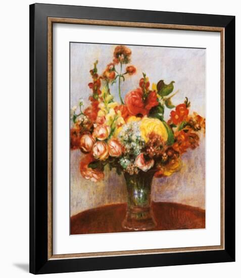 Flowers in a Vase-Pierre-Auguste Renoir-Framed Art Print