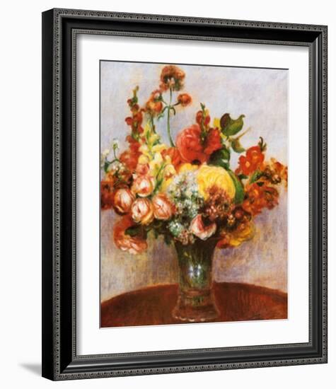 Flowers in a Vase-Pierre-Auguste Renoir-Framed Art Print