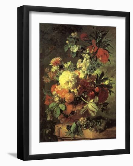 Flowers in a Vase-Jan van Huysum-Framed Art Print