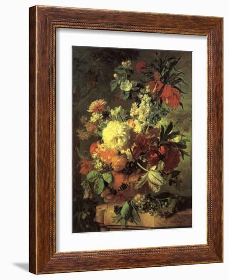 Flowers in a Vase-Jan van Huysum-Framed Art Print