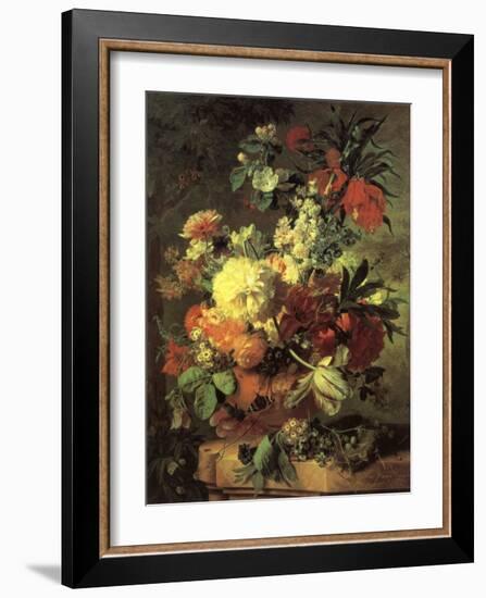 Flowers in a Vase-Jan van Huysum-Framed Art Print