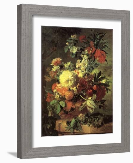 Flowers in a Vase-Jan van Huysum-Framed Art Print