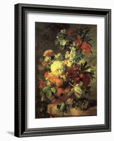 Flowers in a Vase-Jan van Huysum-Framed Art Print