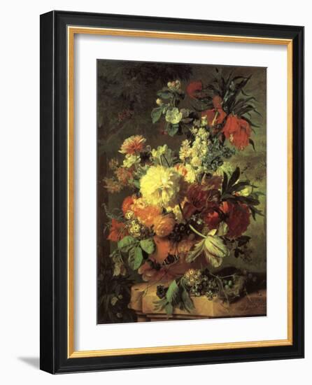 Flowers in a Vase-Jan van Huysum-Framed Art Print