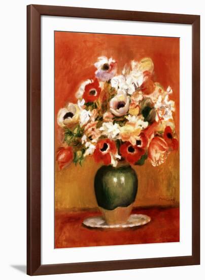 Flowers in a Vase-Pierre-Auguste Renoir-Framed Art Print