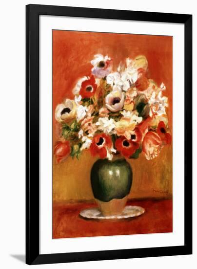 Flowers in a Vase-Pierre-Auguste Renoir-Framed Art Print