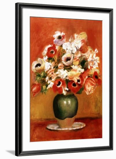 Flowers in a Vase-Pierre-Auguste Renoir-Framed Art Print