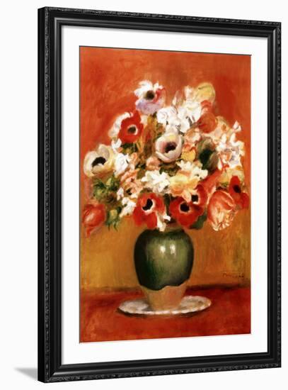 Flowers in a Vase-Pierre-Auguste Renoir-Framed Art Print