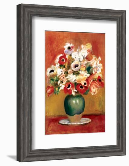 Flowers in a Vase-Pierre-Auguste Renoir-Framed Premium Giclee Print