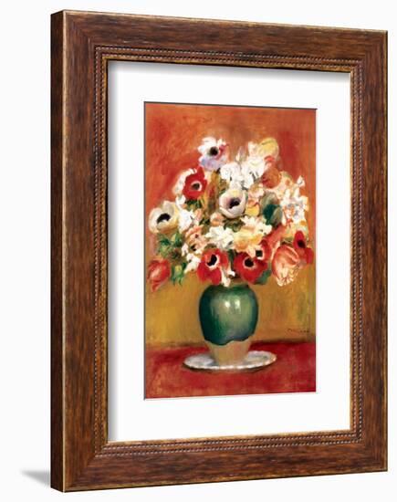 Flowers in a Vase-Pierre-Auguste Renoir-Framed Premium Giclee Print