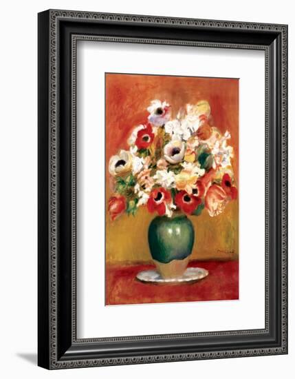 Flowers in a Vase-Pierre-Auguste Renoir-Framed Premium Giclee Print