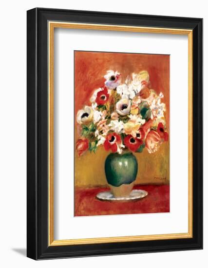 Flowers in a Vase-Pierre-Auguste Renoir-Framed Premium Giclee Print