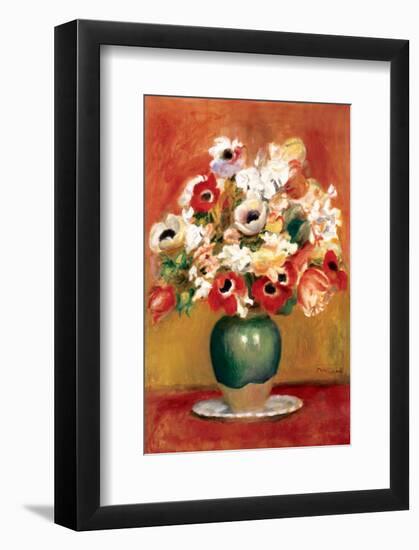 Flowers in a Vase-Pierre-Auguste Renoir-Framed Premium Giclee Print