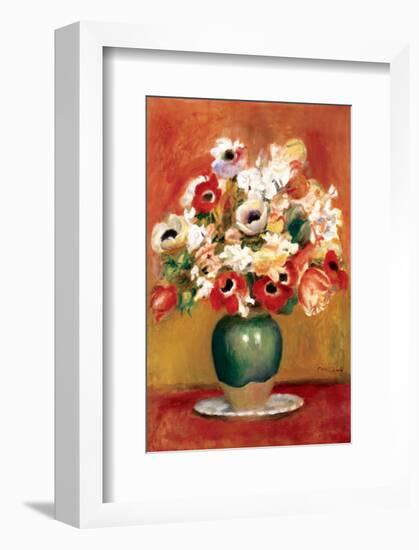 Flowers in a Vase-Pierre-Auguste Renoir-Framed Premium Giclee Print