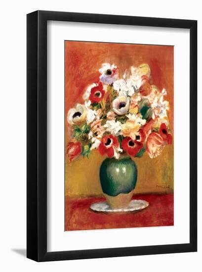 Flowers in a Vase-Pierre-Auguste Renoir-Framed Premium Giclee Print