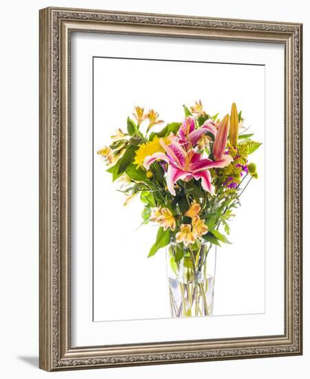 Flowers in a vase-Panoramic Images-Framed Photographic Print