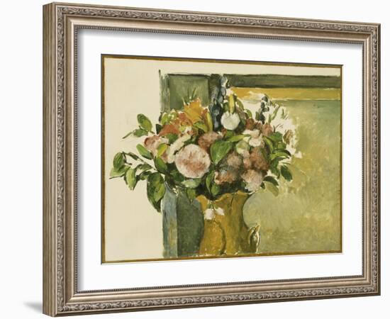 Flowers in a Vase-Paul C?zanne-Framed Giclee Print