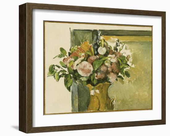 Flowers in a Vase-Paul C?zanne-Framed Giclee Print