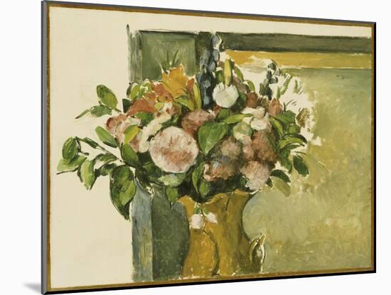 Flowers in a Vase-Paul C?zanne-Mounted Giclee Print