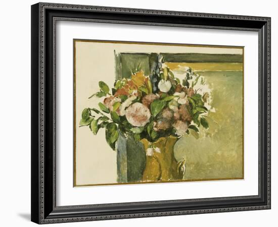 Flowers in a Vase-Paul C?zanne-Framed Giclee Print