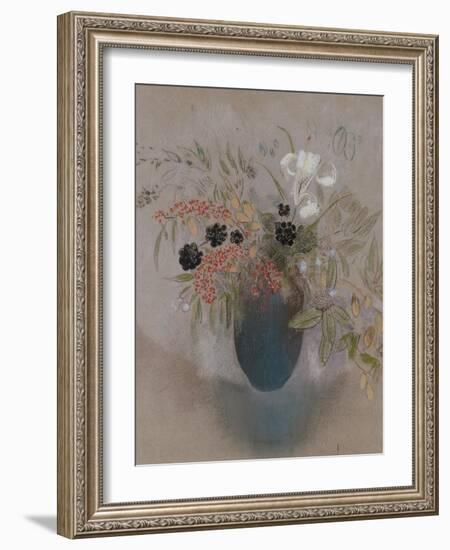 Flowers in a Vase-Odilon Redon-Framed Giclee Print