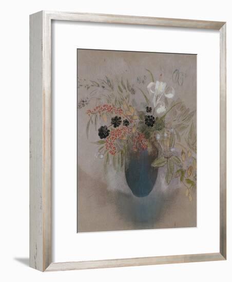 Flowers in a Vase-Odilon Redon-Framed Giclee Print