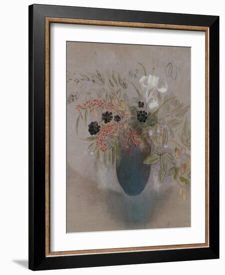 Flowers in a Vase-Odilon Redon-Framed Giclee Print