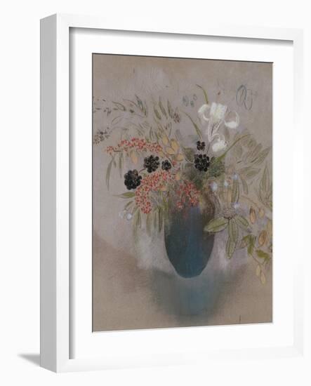 Flowers in a Vase-Odilon Redon-Framed Giclee Print