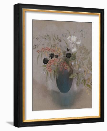 Flowers in a Vase-Odilon Redon-Framed Giclee Print