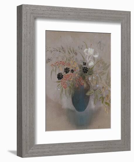 Flowers in a Vase-Odilon Redon-Framed Giclee Print